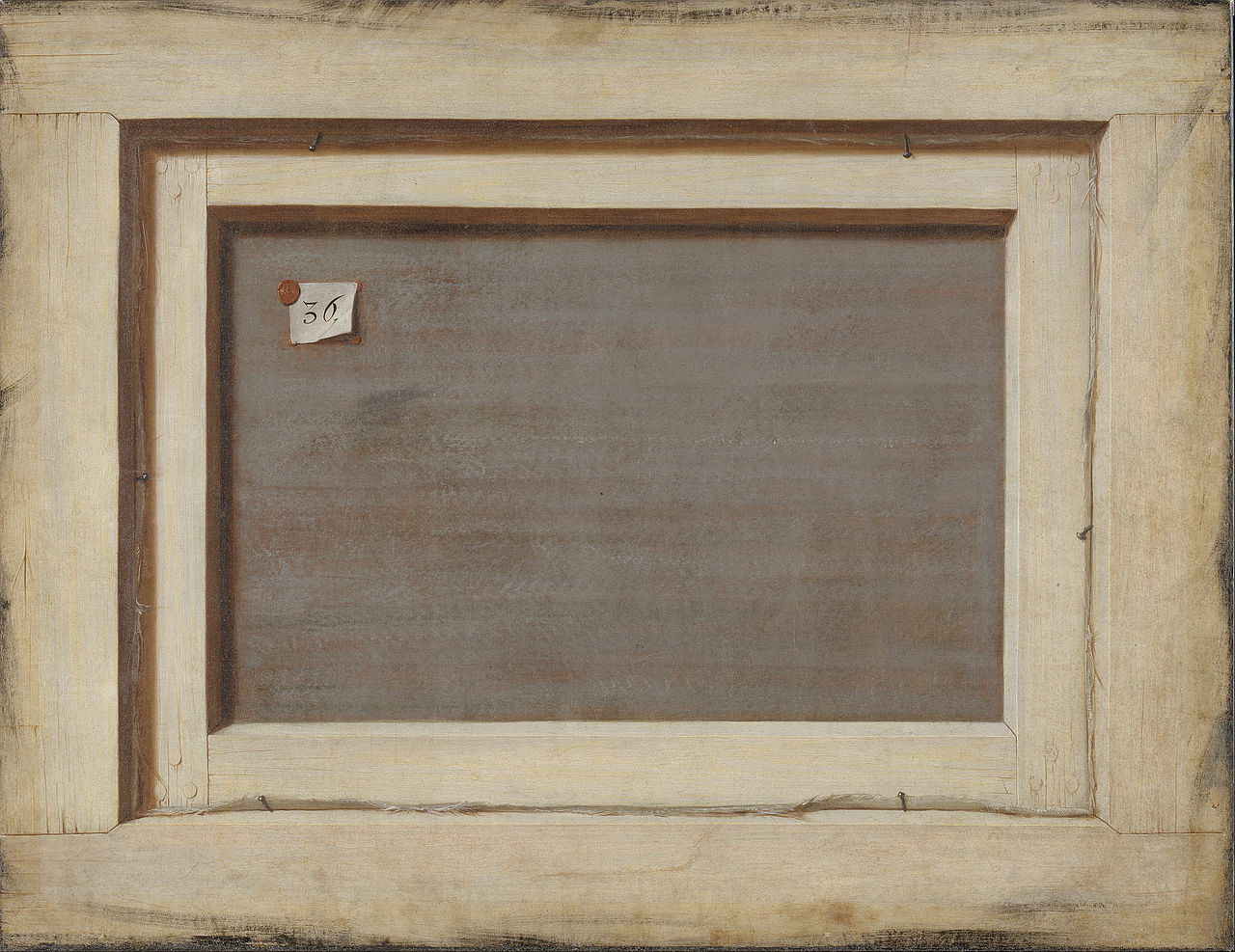 Reverse side of a painting 1670