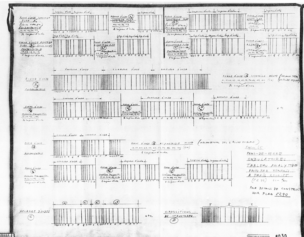 Xenakis facade drawings